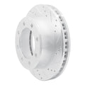 DFC 99-05 Ford Excursion Front Right Drilled & Slotted Silver Brake Rotor