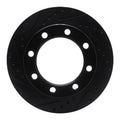R1 80-94 Ford F-250 4WD (Excl Super Duty) Front Left Drilled & Slotted Black Brake Rotor