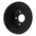 R1 97-01 Cadillac CATERA Front Left Drilled & Slotted Black Brake Rotor
