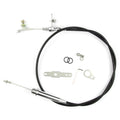 46IN UNIVERSAL BLACK HOUSING 700R4 BLOWER DRIVE KICKDOWN CABLE W/ POLISHED FITT