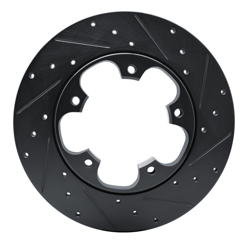 R1 15-25 Ford Transit-150 Rear Right Drilled & Slotted Black Brake Rotor