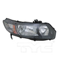 RH HEADLAMP LENS/HOUSING COUPE; 5 SPEED MANUAL/AUTO TRANS; W/CLEAR SIGNAL LENS HONDA CIVIC 20102011