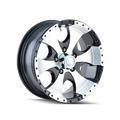 TRAILER WHEELS 14 BLACK/MACHINED FACE 15X6 6139.7 0MM 108MM