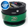 NRG Quick Release Gen 2.0 -  20 Year Anniversary Black Body / Emerald Ring