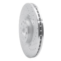 R1 Concepts Brake Rotor Drilled and Slotted Silver Fits Audi S3