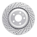 R1 05-11 Audi A6 Quattro Rear Left Drilled & Slotted Geoperformance Rotor