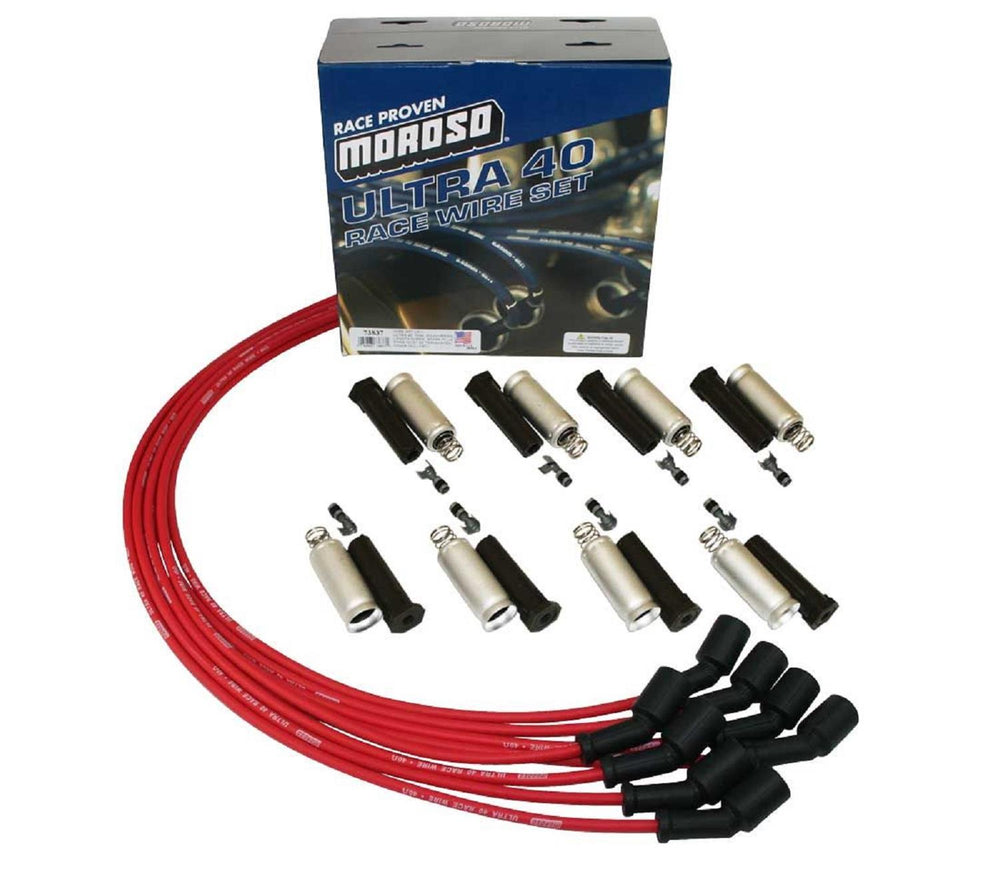 Moroso GM LS Ignition Wire Set - Ultra 40 - Unsleeved - Coil-On - Red