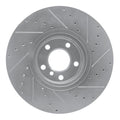 DFC 07-18 BMW X5 Front Left Drilled & Slotted Silver Brake Rotor