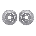 R1 03-16 Mercedes-Benz E250 Rear Drilled & Slotted Silver Brake Rotor Set
