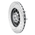 DFC 83-92 Ford Bronco II Front Right Drilled & Slotted Silver Brake Rotor
