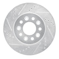 R1 Concepts Brake Rotor Drilled and Slotted Silver Fits Ford Freestar