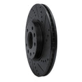 R1 04-08 Mazda RX-8 Front Right Drilled & Slotted Black Brake Rotor