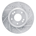 DFC 15-19 Kia Soul EV Front Right Drilled & Slotted Silver Brake Rotor