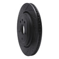 R1 16-24 Cadillac ATS Rear Left Drilled & Slotted Black Brake Rotor