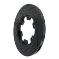 R1 15-25 Ford Transit-150 Rear Right Drilled & Slotted Black Brake Rotor