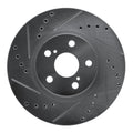 R1 Concepts Brake Rotor Drilled and Slotted Silver Fits Toyota Corolla