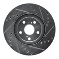 R1 Concepts Brake Rotor Drilled and Slotted Silver Fits Toyota Corolla