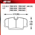 Hawk 84-4/91 BMW 325 (E30) HT-10 HP+ Street Front Brake Pads