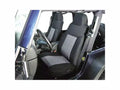 Seat Cover Kit Front Fabric Gray; 91-95 Jeep Wrangler YJ