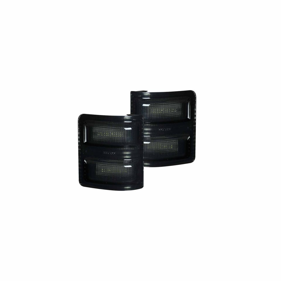 ~(1 lbs. 10X6X3)~ Ford 08-16 F250/F350 Superduty Side Mirror Lenses (2-Piece Set) w/ WHITE LED Running Lights and AMBER Scanning LED Turn