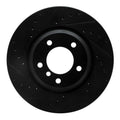 R1 06-12 BMW X1 (USA/Canada) Front Left Drilled & Slotted Black Brake Rotor