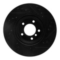 R1 06-12 BMW X1 (USA/Canada) Front Left Drilled & Slotted Black Brake Rotor