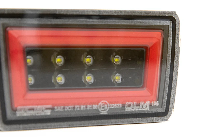 1520 SUBARU WRX STI F1 NB+R V2 FOG LIGHTS (CLEAR LENS GLOSS BLACK BASE RED B