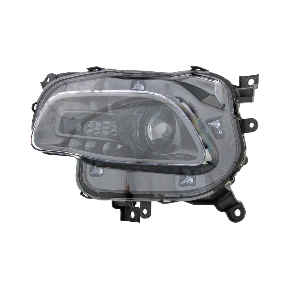 LH HEADLAMP ASSY COMPOSITE; HALOGEN; BLACK TRIM; CHEROKEE 1417