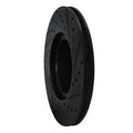 R1 1988-1991 Chevrolet K1500 Front Left Drilled & Slotted Black Brake Rotor