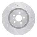 R1 15-21 Ford Fusion Front Right Drilled & Slotted Silver Brake Rotor
