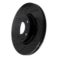 R1 14-24 Mazda 3 Front Left Drilled & Slotted Black Brake Rotor