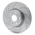 DFC 14-25 Cadillac CT6 Front Left Drilled & Slotted Silver Brake Rotor
