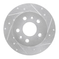 DFC 72-78 Volkswagen Type 2 Front Right Drilled & Slotted Silver Brake Rotor