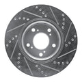 DFC 14-20 Acura RLX Front Left Drilled & Slotted Silver Brake Rotor