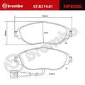 Brembo 2018 Audi Q3 HP2 Pads - Front