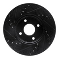 R1 05-12 Ford Ecosport (Mexico) Front Right Drilled & Slotted Black Brake Rotor