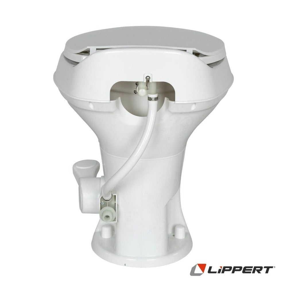 LIPPERT FLOWMAX ROUND RV TOILET WHITE
