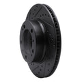R1 97-04 Porsche Boxster Front Left Drilled & Slotted Black Brake Rotor