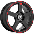 MR116 15X6.5 5X100/4.5 M-BLK RED-STR 40MM