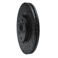 R1 09-14 Acura TL Front Left Drilled & Slotted Black Brake Rotor