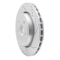 R1 12-25 Dodge Durango Rear Right Drilled & Slotted Silver Brake Rotor