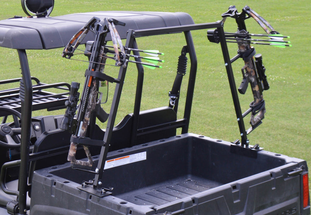 QUICKDRAW DOUBLE CROSSBOW RACKMOUNTS TO THE BEDSIDES OF UTV