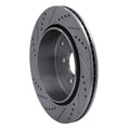 DFC 08-12 Land Rover LR2 Rear Right Drilled & Slotted Silver Brake Rotor