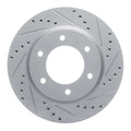 DFC 19-25 Ford Bronco Front Right Drilled & Slotted Silver Brake Rotor