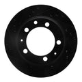 R1 87-89 Porsche 944 Except Turbo Rear Left Drilled & Slotted Black Brake Rotor