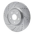 R1 09-17 Buick Regal Front Left Drilled & Slotted Silver Brake Rotor