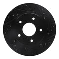 R1 78-81 Pontiac Firebird Rear Right Drilled & Slotted Black Brake Rotor