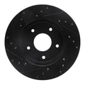 R1 78-81 Pontiac Firebird Rear Right Drilled & Slotted Black Brake Rotor