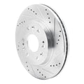 DFC 05-20 Cadillac Escalade EXT Front Right Drilled & Slotted Silver Brake Rotor