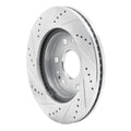 DFC 05-20 Cadillac Escalade EXT Front Right Drilled & Slotted Silver Brake Rotor